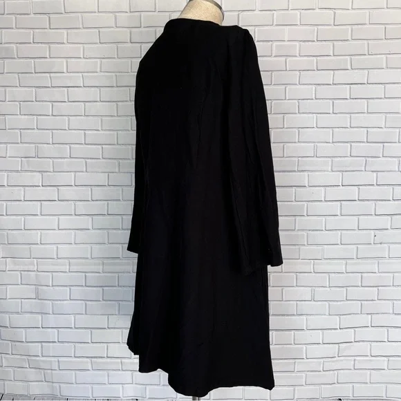 Eileen Fisher Round Neck Tunic Jacket 3-Button 3/4 Sleeve Front Pockets - Picture 3 of 9